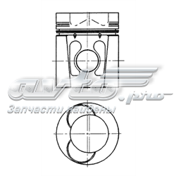 Поршень на 1 цилиндр 2136210 Mahle Original