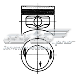 Поршень на 1 цилиндр 93495600 Kolbenschmidt