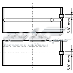 77846600 Kolbenschmidt folhas inseridas principais de cambota, kit, padrão (std)