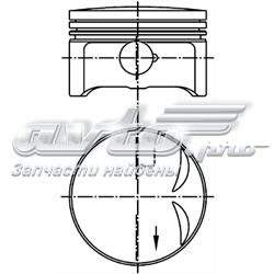 A111030741754 Mercedes Поршень в комплекте на 1 цилиндр, STD