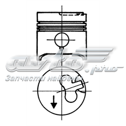 Поршень в комплекте на 1 цилиндр, 2-й ремонт (+0,50) 93578610 Kolbenschmidt