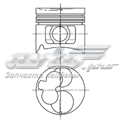 Поршень в комплекте на 1 цилиндр, 2-й ремонт (+0,50) 94861610 Kolbenschmidt