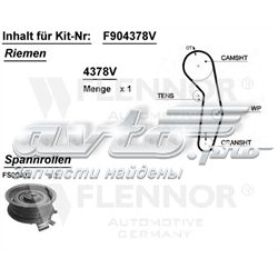 F904378V Flennor Комплект ремня ГРМ