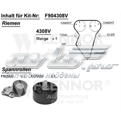 F904308V Flennor correia do mecanismo de distribuição de gás, kit