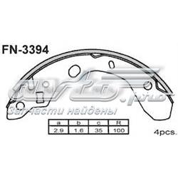 FN3394 Nibk sapatas do freio traseiras de tambor