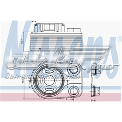 Радіатор масляний (холодильник), під фільтром 90705 NISSENS