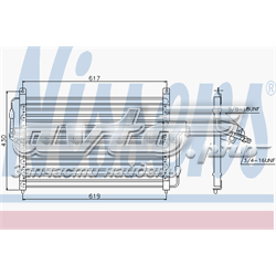 Radiador de aparelho de ar condicionado 94231 Nissens