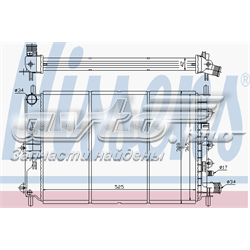 62047 Nissens radiador de esfriamento de motor