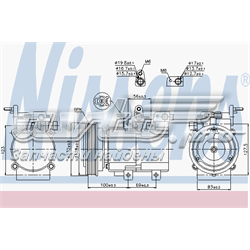 89238 Nissens compressor de aparelho de ar condicionado