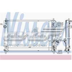 Radiador de esfriamento de motor 61687 Nissens