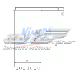 1041093 Ford radiador de forno (de aquecedor)