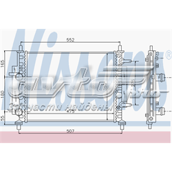 Radiador de esfriamento de motor 617844 Nissens