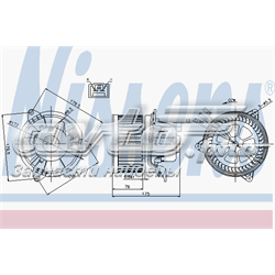 87027 Nissens motor de ventilador de forno (de aquecedor de salão)