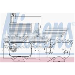 Радіатор масляний (холодильник), під фільтром 90659 NISSENS