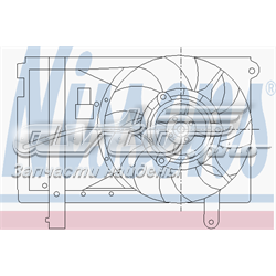 Дифузор радіатора кондиціонера, в зборі з крильчаткою і двигуном 85062 NISSENS