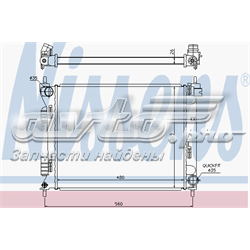 67611 Nissens radiador de esfriamento de motor