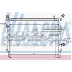 Радіатор охолодження двигуна 65281A NISSENS