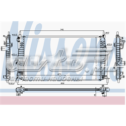 68522 Nissens radiador de esfriamento de motor