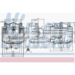 87110 Nissens motor de ventilador de forno (de aquecedor de salão)