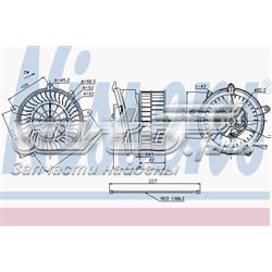 87152 Nissens motor de ventilador de forno (de aquecedor de salão)