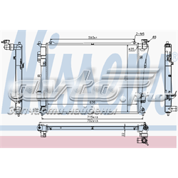 66783 Nissens radiador de esfriamento de motor