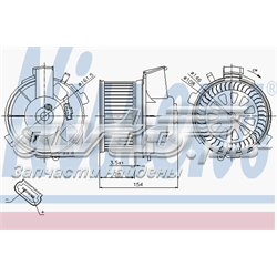 87021 Nissens motor de ventilador de forno (de aquecedor de salão)