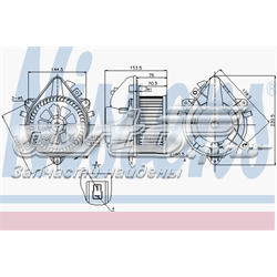 Вентилятор печки 87124 Nissens