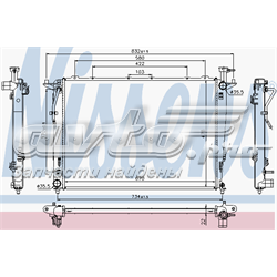 66781 Nissens radiador de esfriamento de motor