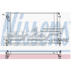 617863 Nissens radiador de esfriamento de motor