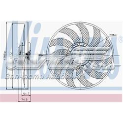 85638 Nissens ventilador (roda de aletas do radiador de esfriamento esquerdo)