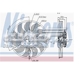 85731 Nissens ventilador (roda de aletas do radiador de esfriamento)