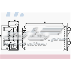 Radiador de forno (de aquecedor) 73971 Nissens