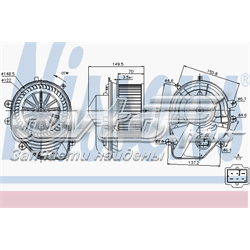 87060 Nissens motor de ventilador de forno (de aquecedor de salão)