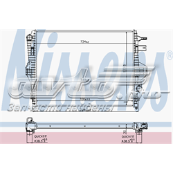 65297 Nissens radiador de esfriamento de motor