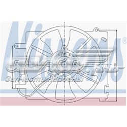 Difusor de radiador, ventilador de refrigeración, condensador del aire acondicionado, completo con motor y rodete 85061 NISSENS