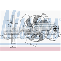 85680 Nissens ventilador elétrico de esfriamento montado (motor + roda de aletas direito)