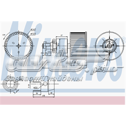 87149 Nissens motor de ventilador de forno (de aquecedor de salão)