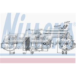 Компресор кондиціонера 89043 NISSENS