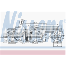 Компресор кліматичної установки 89072 NISSENS