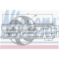 Вентилятор радіатора кондиціонера 85253 NISSENS
