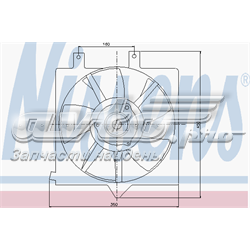 Difusor de radiador, aire acondicionado, completo con motor y rodete 85282 NISSENS