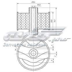Soporte, motor, trasero, silentblock 2310 METGUM