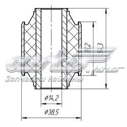 Bloco silencioso do braço oscilante superior traseiro GM0639 Polycraft