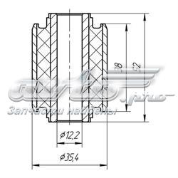 Bloco silencioso do braço oscilante superior traseiro GM0630 Polycraft