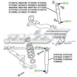 Bloco silencioso de amortecedor traseiro Fiat Doblo 1 223