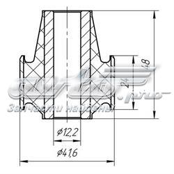 Bloco silencioso de amortecedor traseiro Fiat Doblo 2 263