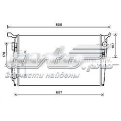 DAA2005 AVA radiador de esfriamento de motor