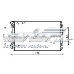 VW2338 AVA radiador de esfriamento de motor