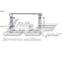 Радіатор системи охолодження двигуна ST2009 AVA