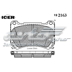182163 Icer sapatas do freio dianteiras de disco